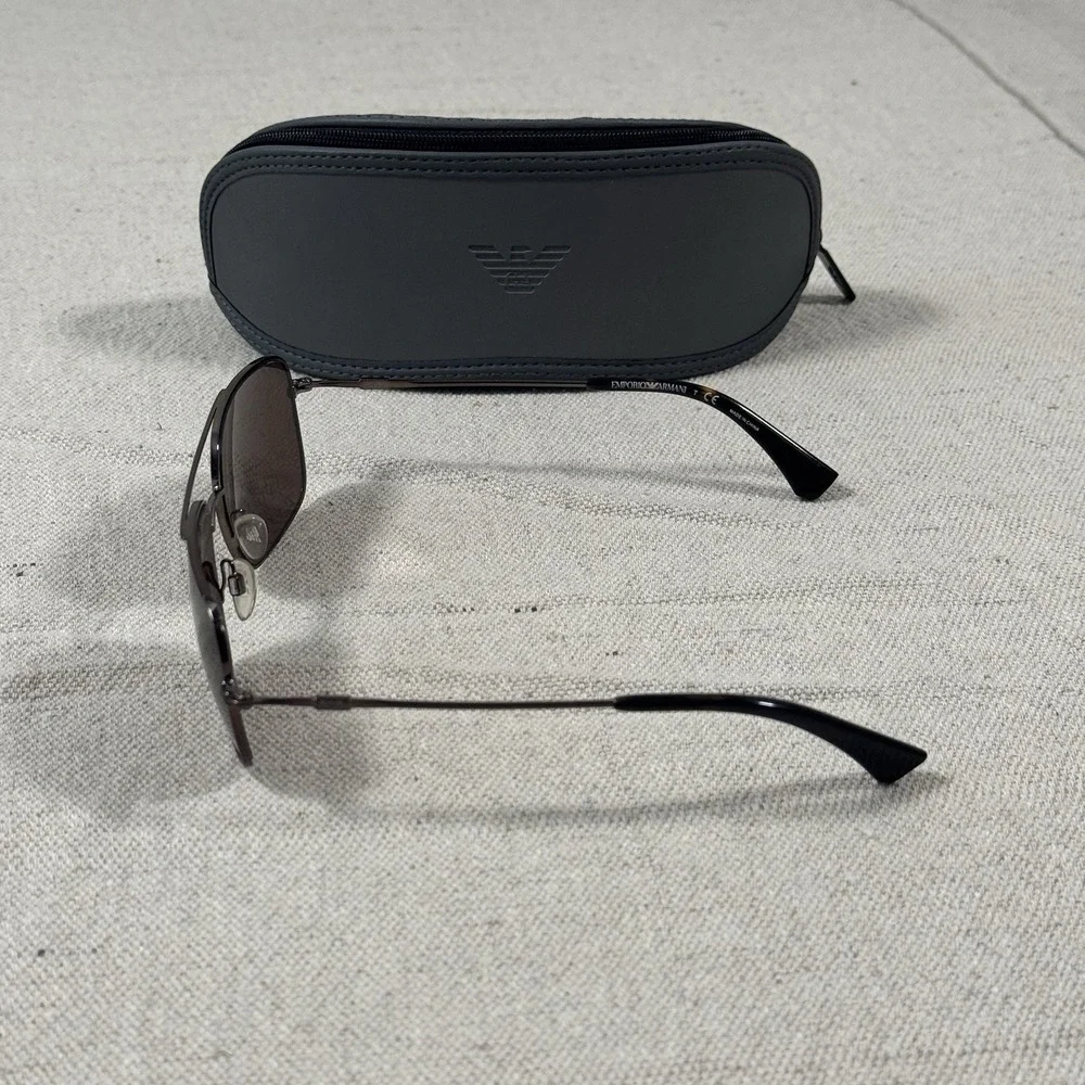 Emporio Armani EA2011 3028/73 Aviator Sunglasses Brown Lens 56-17 w/ Case‎